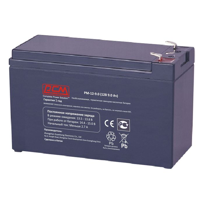 батарея для ИБП pm-12-9.0 POWERCOM - аккумуляторные батареи (АКБ для ИБП)