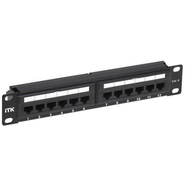 На фото: патч панели pp12-1uc06u-d05-10 IEK (ИЭК)