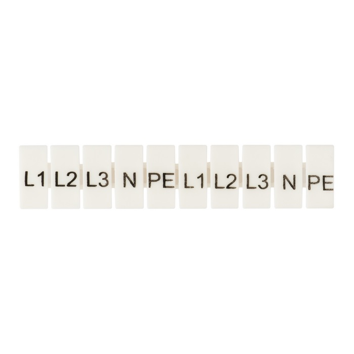 На фото: маркеры для jxb-st 4 с символами "l1, l2, l3, n, pe" (100 шт.) ekf ЭКФ