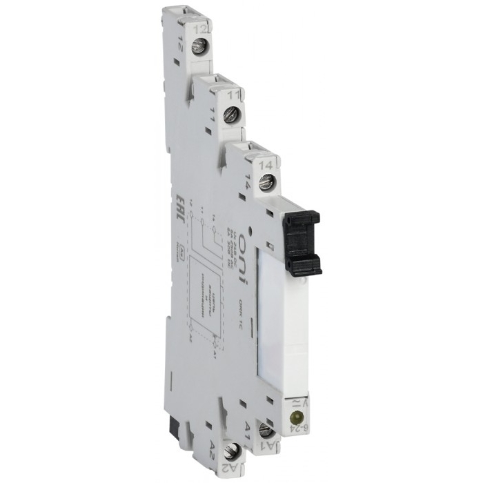 На фото: реле ork-1-1a-dc24v ONI