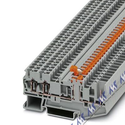 клеммы с ножевыми размыкателями пружинный зажим st 2,5-twin-mt/1p
