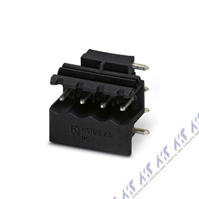 На фото: штекерные разъемы для печатных плат mstbo 2,5/ 4-g1r bk Phoenix Contact