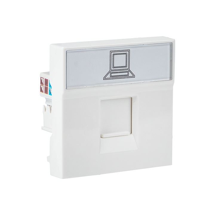 На фото: розетка rj45 кат. 6, 2 модуля ekf ЭКФ (ЕКФ)