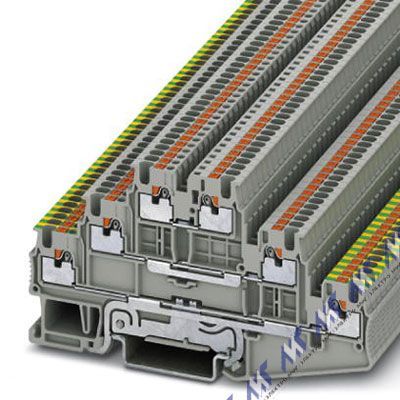 На фото: клеммы на датчики Phoenix Contact pt 1,5/s-pe/l/l с зажимом push-in 