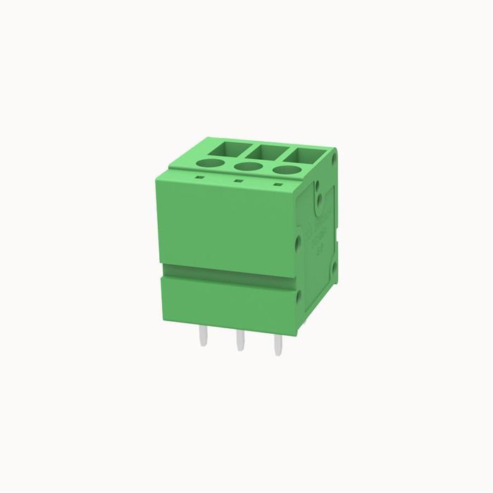 На фото клеммник нажимной на плату DG105V-5.0-03P-14-10Z(H) DEGSON (Дегсон) 