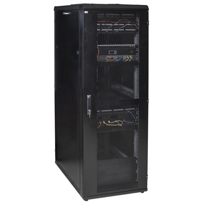 На фото: шкаф серверный (телекоммуникационный)  ls05-48u81-pp-z-1 ITK LINEA 
