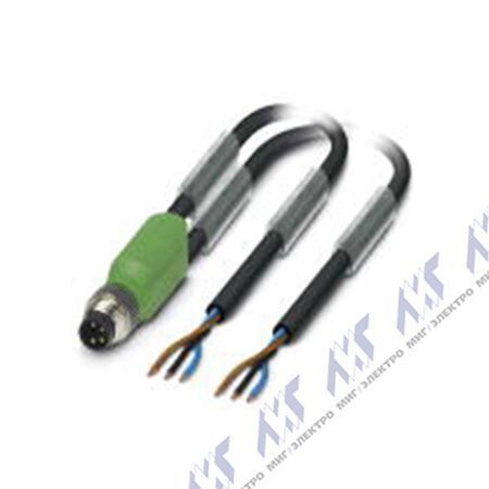 кабели с установленными разъемами sac-3p-m8y/2x 1,5-pur