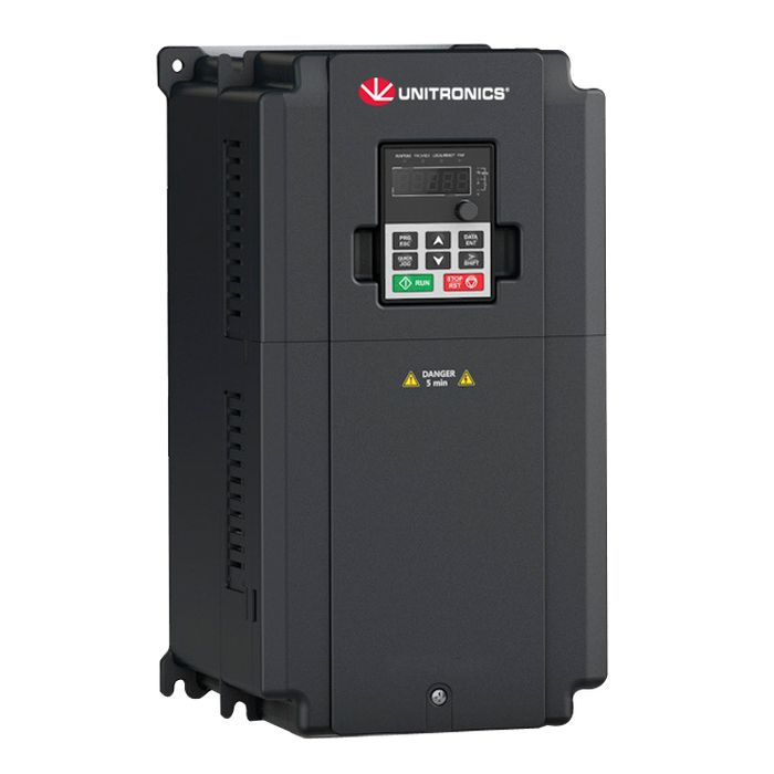На фото: преобразователь частоты umi0220eub5 UNITRONICS (Юнитроникс) для трехфазных электродвигателей