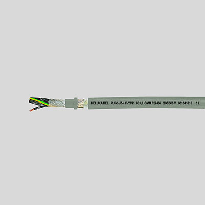 На фото: контрольный кабель с медными жилами гибкий puroe-jz-hf-ycp 4g1.5 кв.мм (Хелукабель)