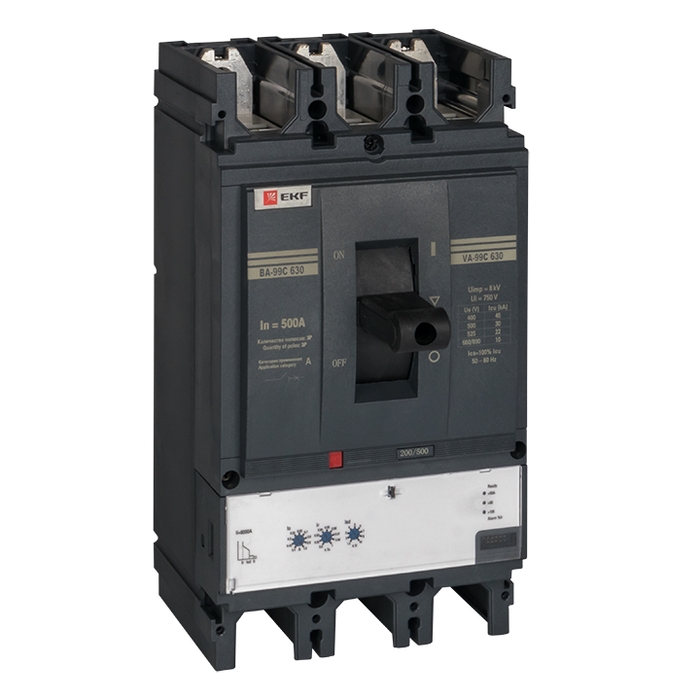 На фото: автоматические выключатели в литом корпусе ва-99c (compact ns) 630/500а 3p 45ка ekf ЭКФ (ЕКФ) 