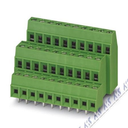На фото: клеммные блоки для печатного монтажа mk3ds 1/ 4-3,81 Phoenix Contact