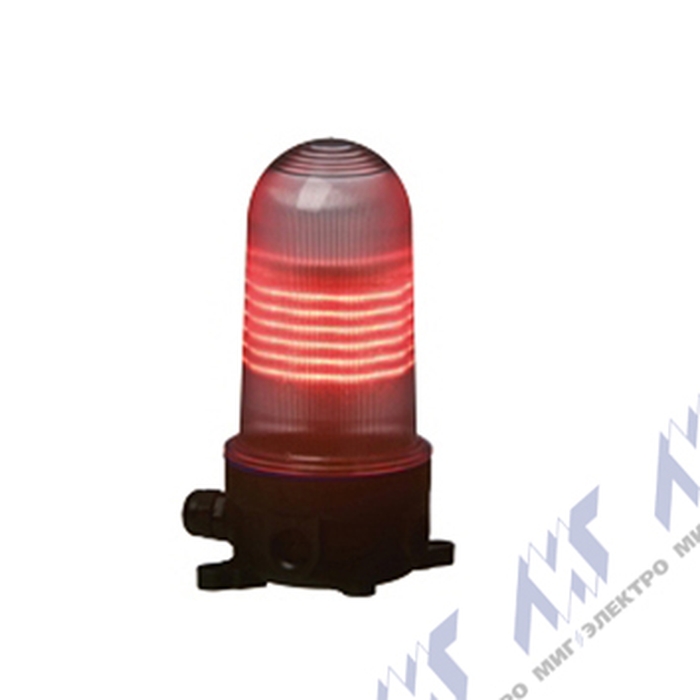 лампы с контролем функционирования pol10-m 12/24в dc красный