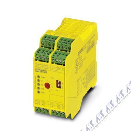 На фото: реле безопасности psr-spp- 24dc/esd/5x1/1x2/300 Phoenix Contact
