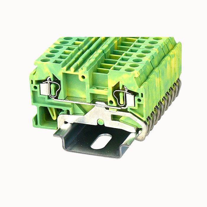 На фото: клеммы на DIN-рейку ws2.5-pe-01p-1c-100z(h) DEGSON (Дегсон) 