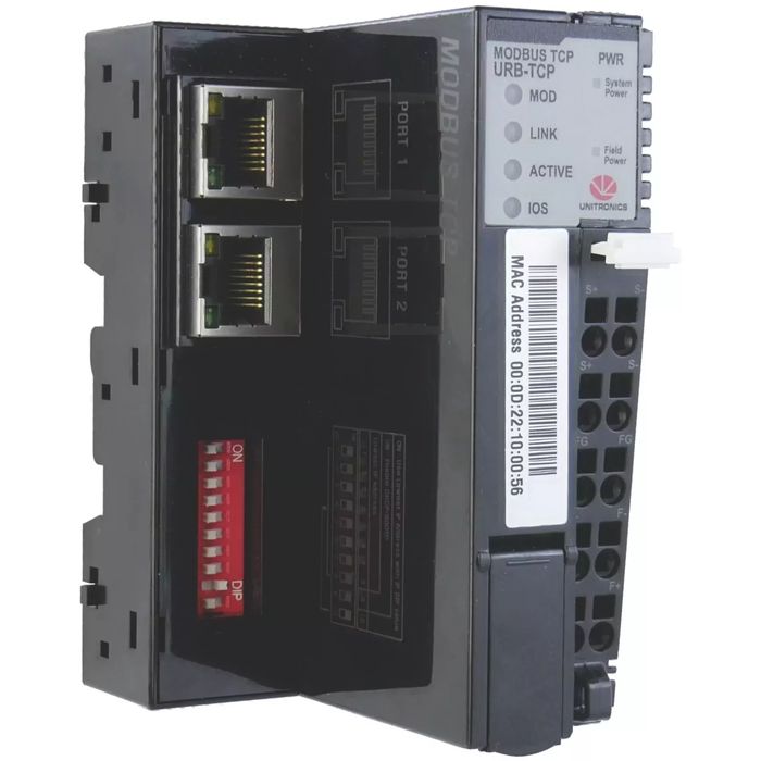 На фото: коммуникационные модули urbtcp для систем ввода-вывода UNITRONICS (Юнитроникс)