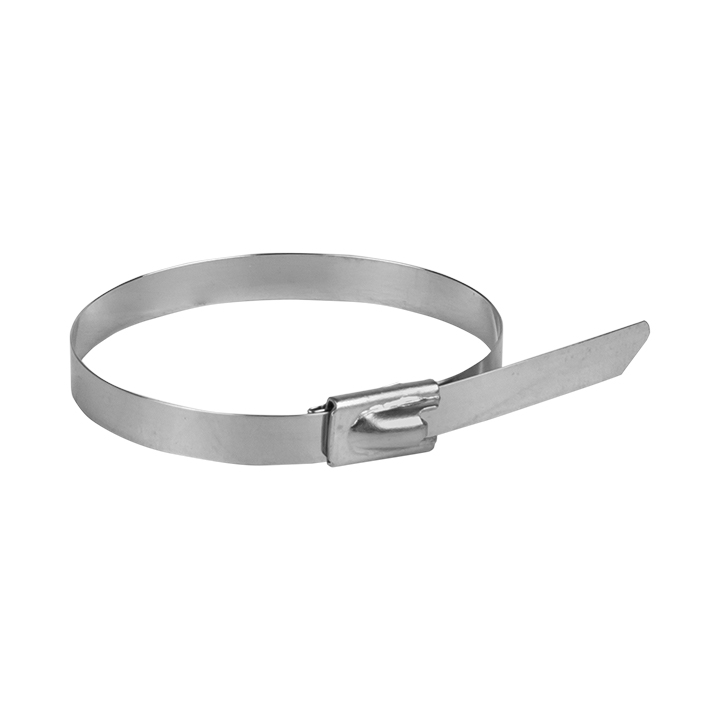 На фото: хомут aisi 304 из нержавеющей стали, 4.6x150 (10 шт.) flexlock ЭКФ (ЕКФ) 