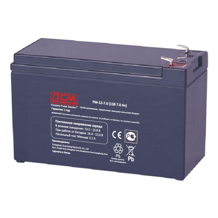 батарея для ИБП pm-12-7.0 POWERCOM - аккумуляторные батареи (АКБ для ИБП)