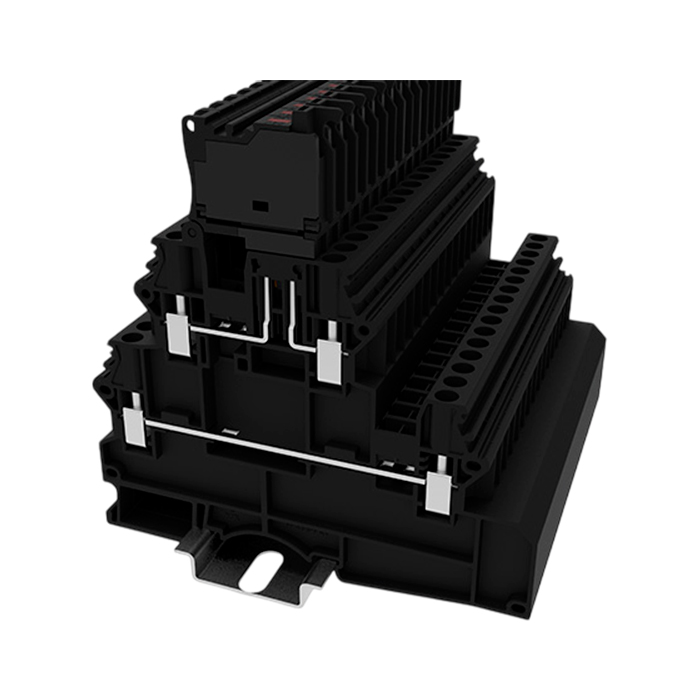 На фото: Клеммы с предохранителем dhv4-2l-he-ld24-01p-13-00z(h) DEGSON (Дегсон) 