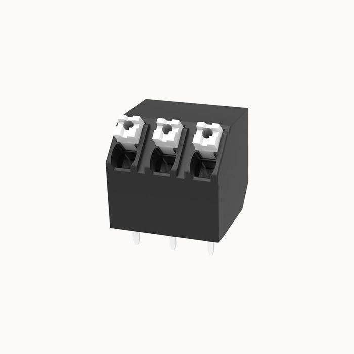 На фото клеммник нажимной на плату DG212S-THR-5.0-03P-13-00Z(H) DEGSON (Дегсон) 