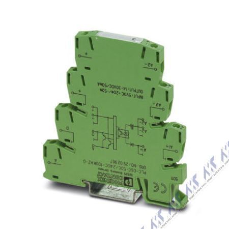 На фото: реле PHOENIX CONTACT PLC plc-osc- 5dc/ 24dc/100khz-g (интерфейсные модули реле)