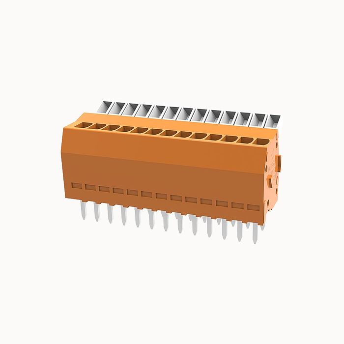На фото клеммник нажимной на плату DG241-2.54-13P-15-00Z(H) DEGSON (Дегсон) 