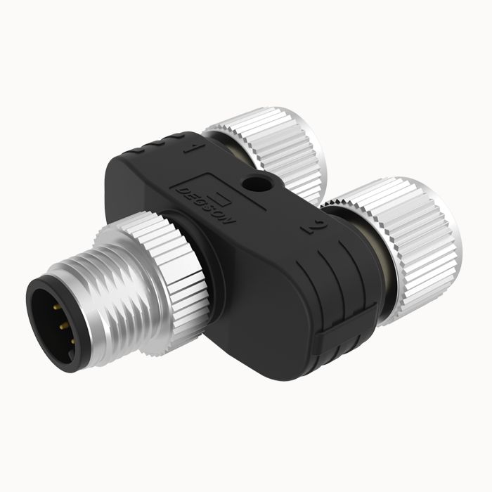На фото: разъем fy-m12b-05m-m12b-05f-t-0100 DEGSON (Дегсон) 