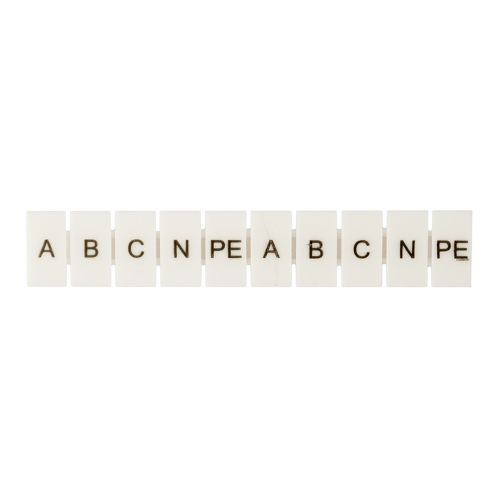 На фото: маркеры для jxb-st 1,5 с символами "a, b, c, n, pe" (100 шт.) ekf ЭКФ
