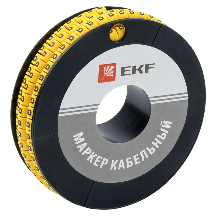 На фото: маркер кабельный 4,0 мм2 "b" (500 шт.) (ес-2) ekf ЭКФ (ЕКФ)