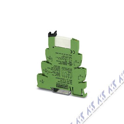 На фото: одиночное реле plc-rsc-230uc/21/c1d2 Phoenix Contact (миниатюрное силовое) 