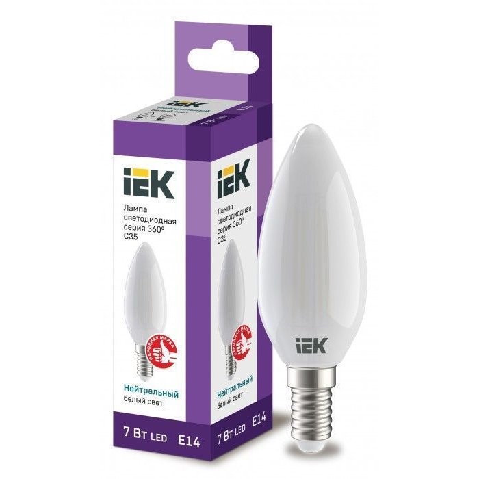 На фото: LED лампы и светильники llf-c35-7-230-40-e14-fr IEK (ИЭК) 
