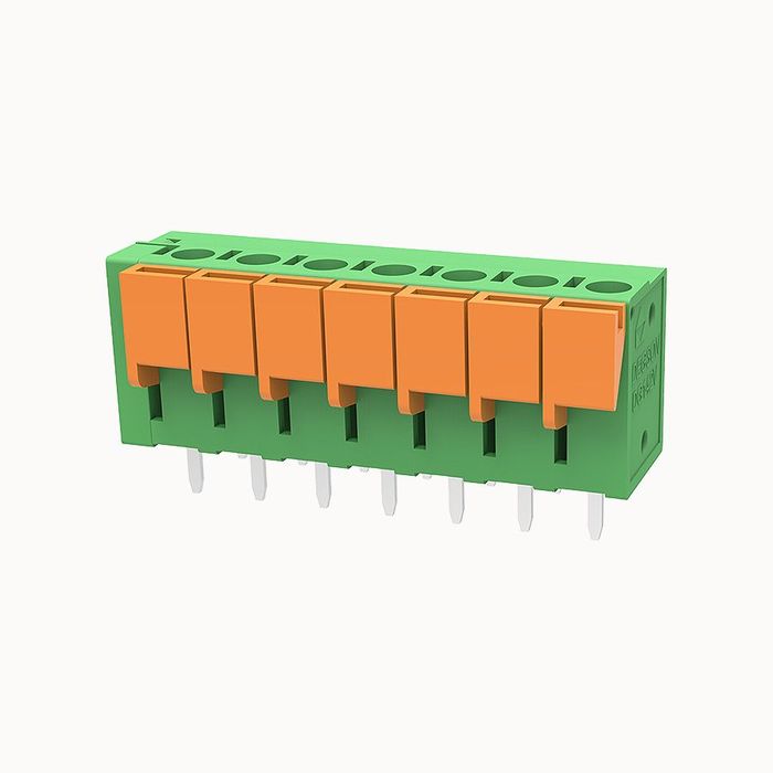 На фото клеммник нажимной на плату DG142V-5.08-07P-14-1000Z(H) DEGSON (Дегсон) 