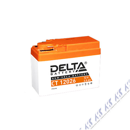 На фото: аккумуляторы ct 12026 DELTA (АКБ ДЕЛЬТА)
