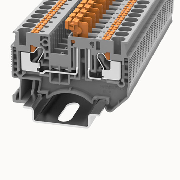 На фото: пружинные клеммы ds4-mt-01p-11-00a(h) DEGSON (Дегсон) 