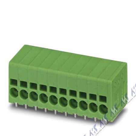 На фото: клеммные блоки для печатного монтажа spt 1,5/ 2-h-3,5 Phoenix Contact