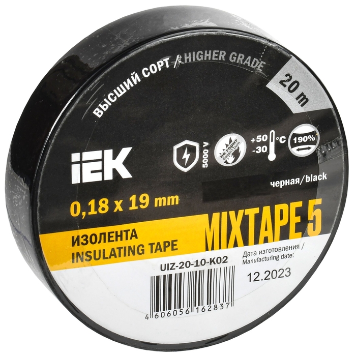 На фото: изолента uiz-20-10-k02 IEK (ИЭК) 