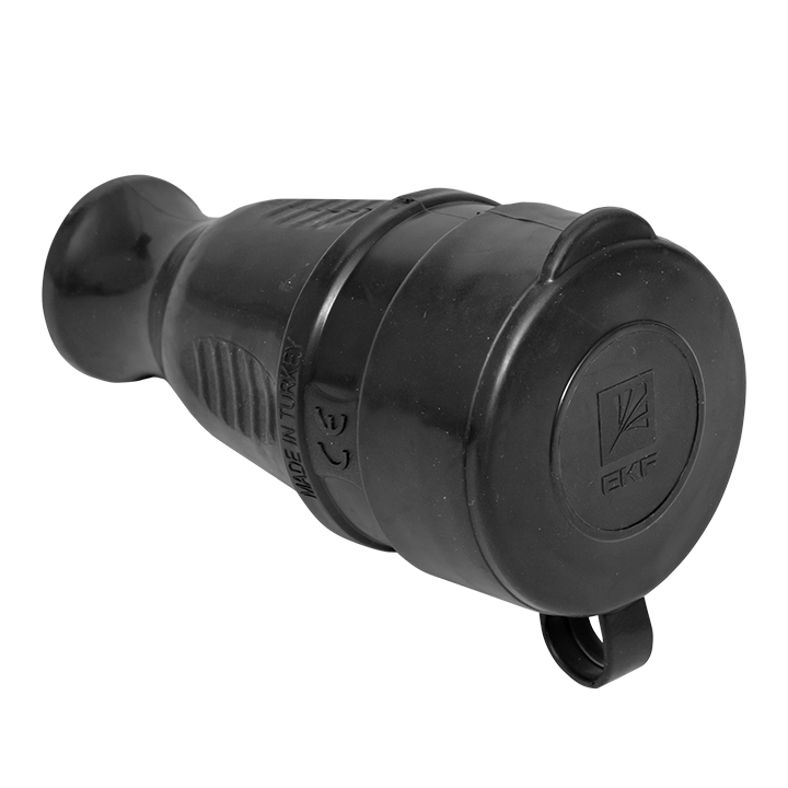 На фото: роз. перенос. с защитной крышкой каучуковая 230в 2p+pe 16a ip44 ekf pro ЭКФ (ЕКФ)