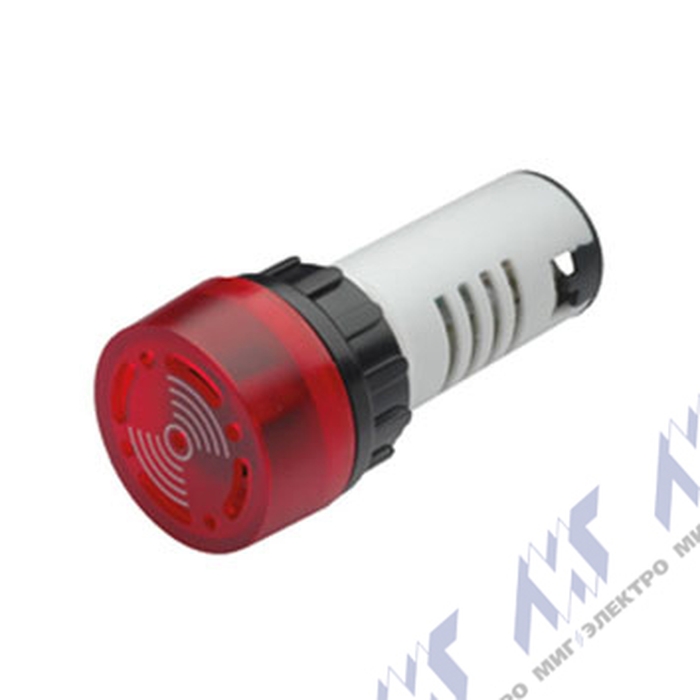 комбинированные светозвуковые устройства p 22 dbf 24v ac/dc цвет красный