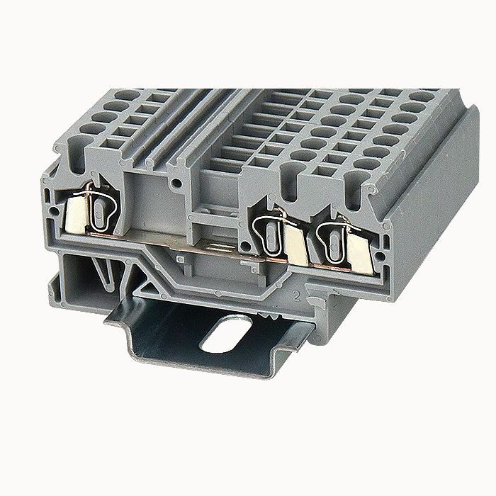 На фото: клеммы на DIN-рейку ws2.5-tw-pe-01p-1c-100z(h) DEGSON (Дегсон) 