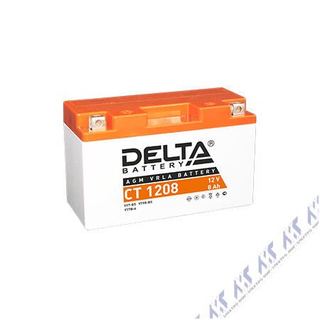 На фото: аккумуляторы ct 1208 DELTA (АКБ ДЕЛЬТА)