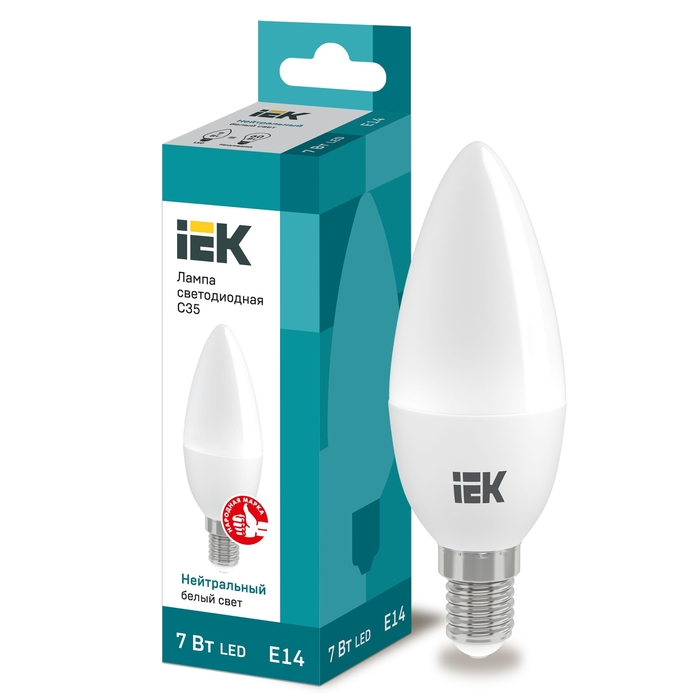 На фото: LED лампы и светильники lle-c35-7-230-40-e14 IEK (ИЭК) 