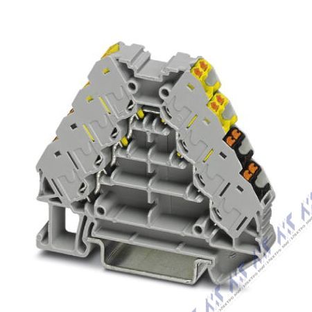 Многоуровневые клеммы зажим push-in ptrv 4-fe /yebk