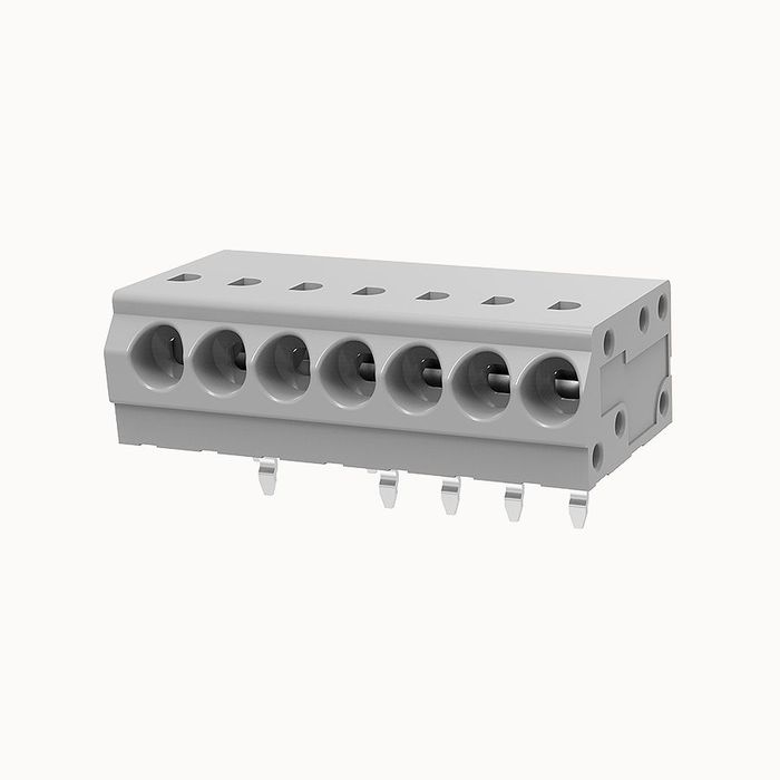 На фото клеммник нажимной на плату DG250W-3.5-07P-11-100Z(H) DEGSON (Дегсон) 