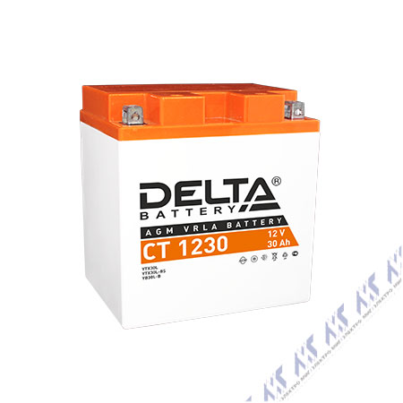 На фото: аккумуляторы ct 1230 DELTA (АКБ ДЕЛЬТА)