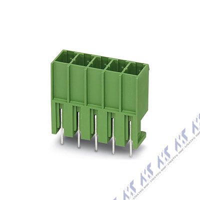 На фото: штекерные разъемы для печатных плат pcv 4/ 3-g-7,62 Phoenix Contact