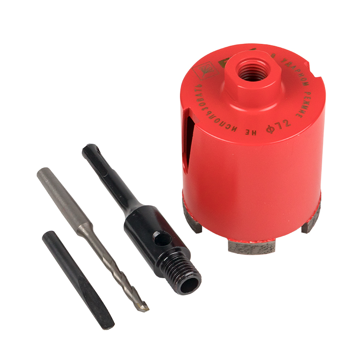 На фото: коронка алмазная dch-72 laser m16 sds-plus ekf expert ЭКФ (ЕКФ) 