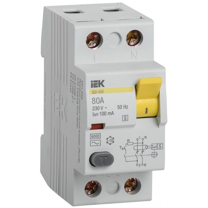 На фото: устройства дифференциальной защиты mdv12-2-080-100 IEK (ИЭК)
