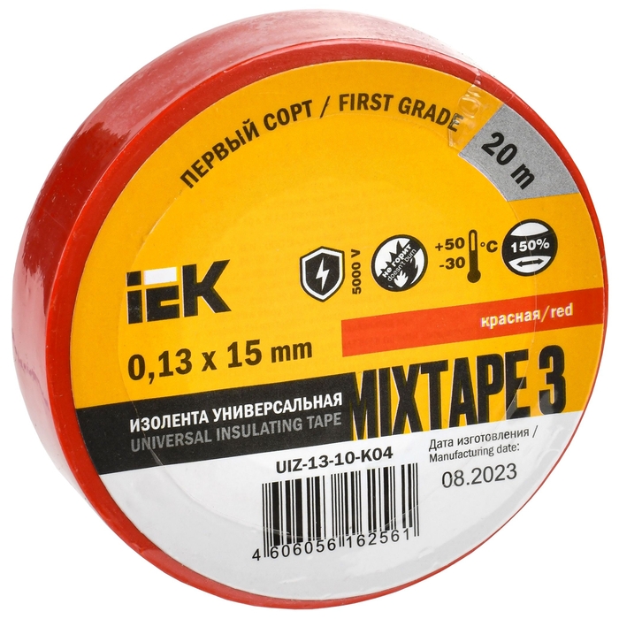 На фото: изолента uiz-13-10-k04 IEK (ИЭК) 