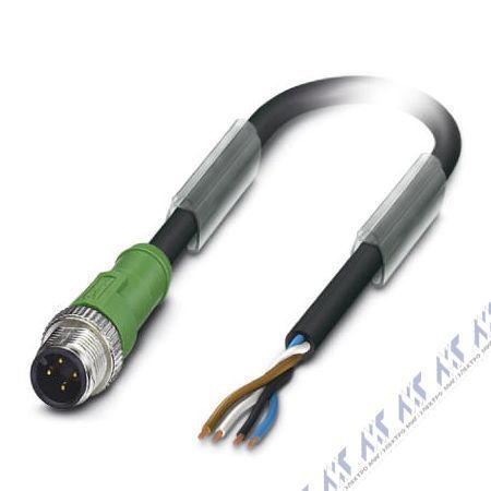 кабели с установленными разъемами sac-4p-m12ms/10,0-186