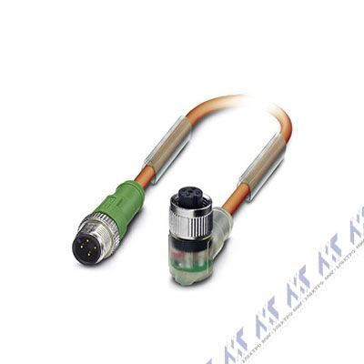 кабели с установленными разъемами sac-4p-m12ms/0,6-pur/m12fr2lvw
