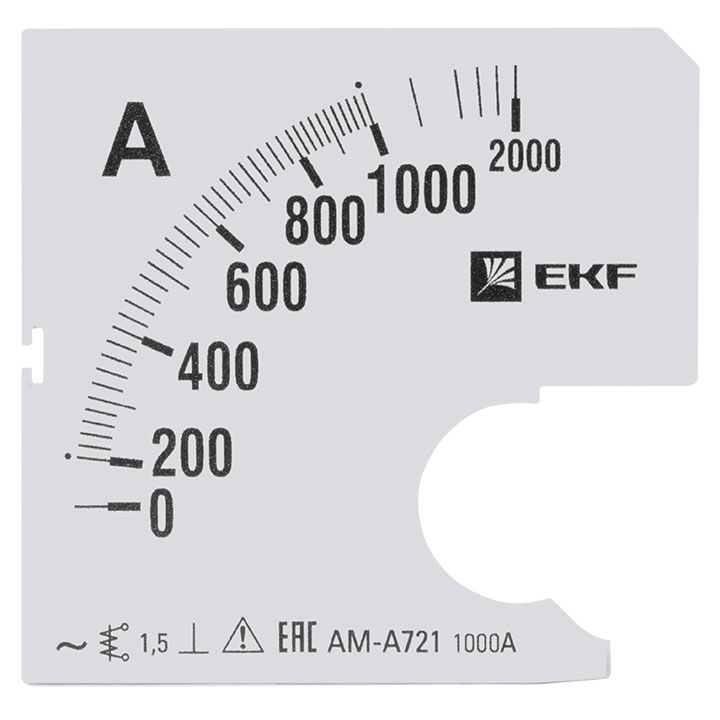На фото: шкала сменная для a721 1000/5а-1,5 ekf ЭКФ (ЕКФ)